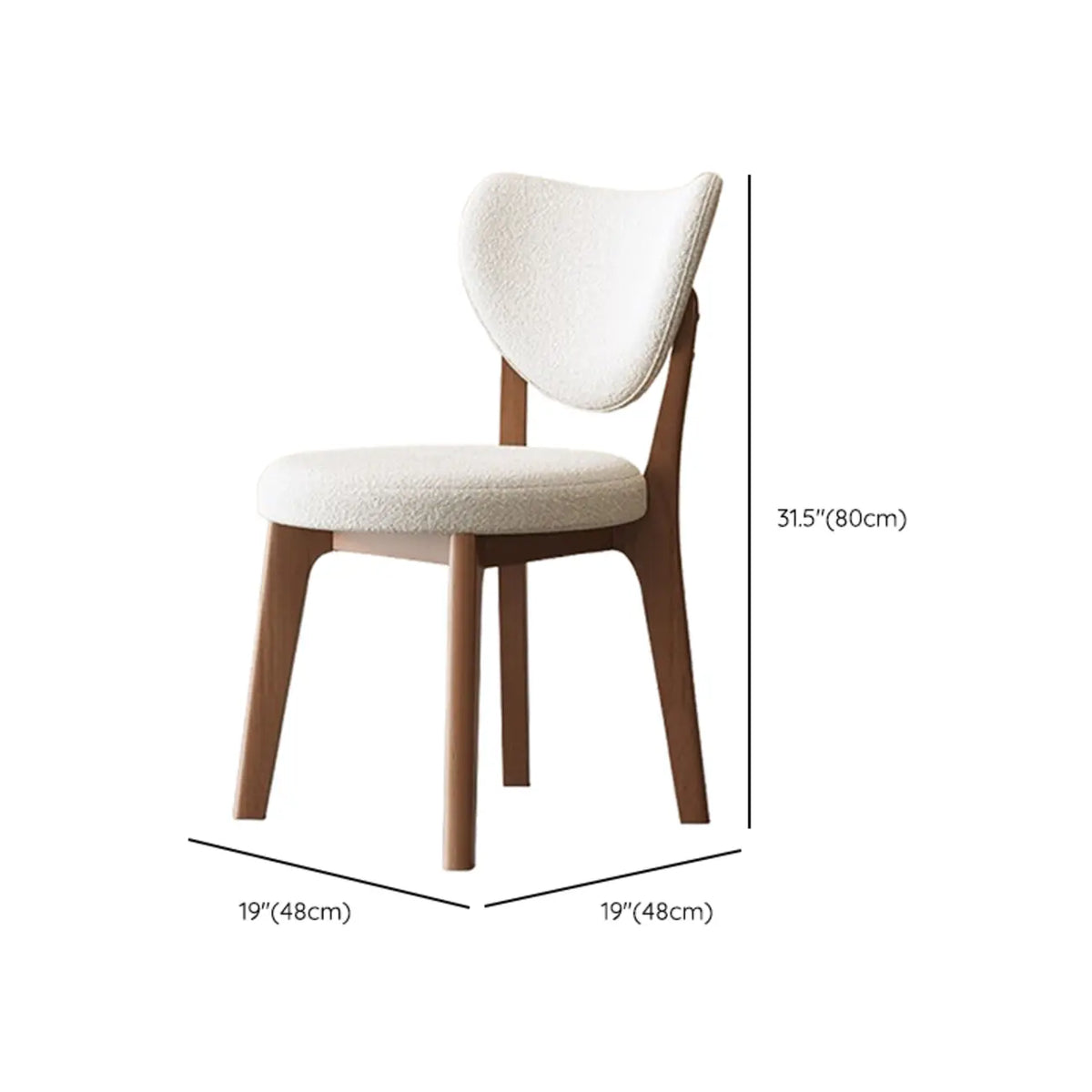 Sedia da pranzo moderna senza braccioli, con schienale alto e rivestimento in similpelle