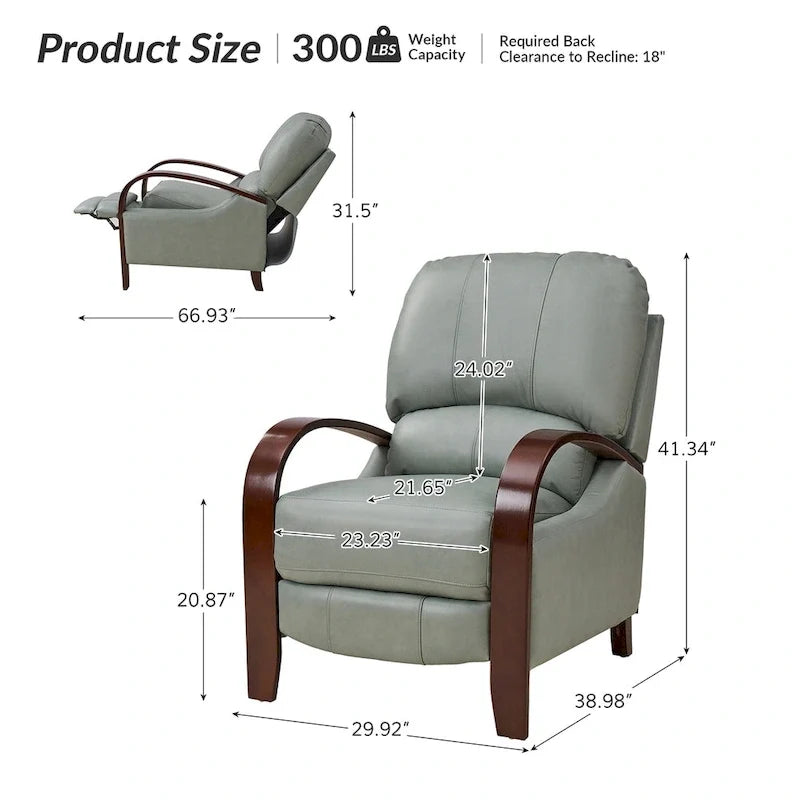 Alex mid-century moderne handmatige relaxfauteuil van echt sigarenkleurig leer met gebogen houten armleuningen
