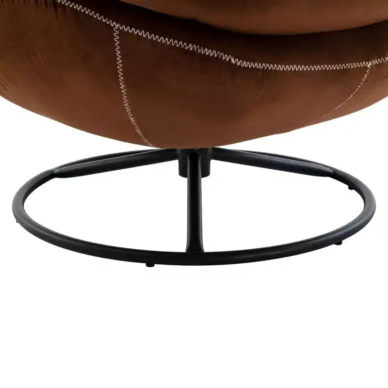 Poltrona de destaque em veludo Okak com repousa-pés, cadeira moderna sem braços para sala de estar, estilo de meados do século, macia e confortável para ver televisão e jogar