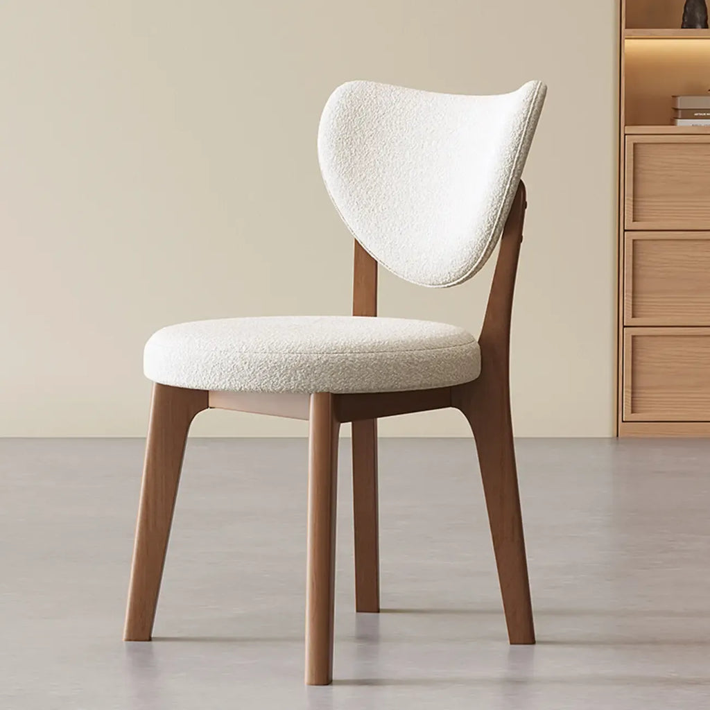Sedia da pranzo moderna senza braccioli, con schienale alto e rivestimento in similpelle