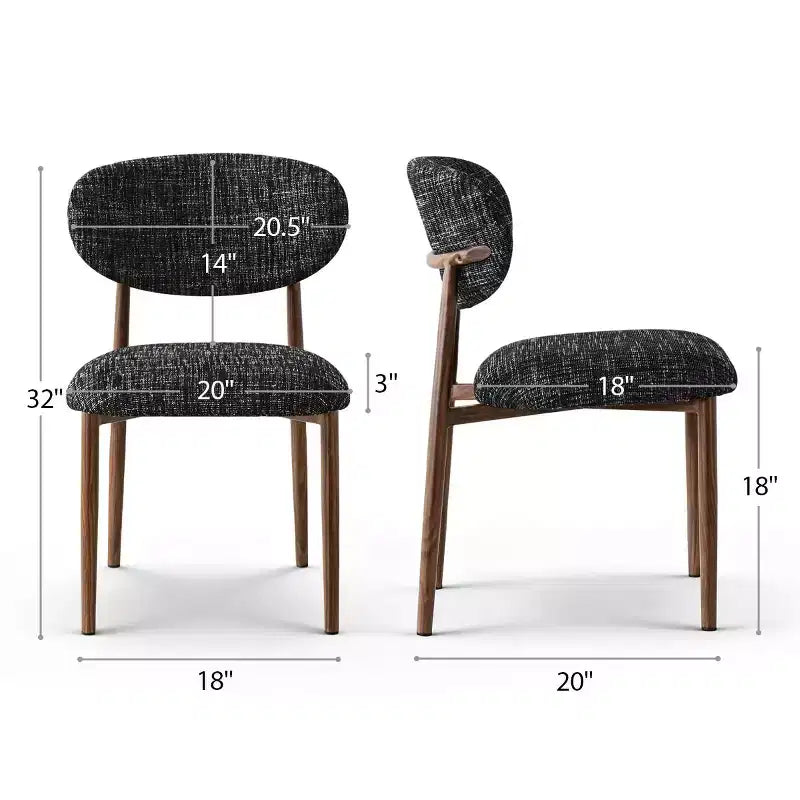Conjunto de 4 cadeiras de jantar modernas estofadas com encosto curvo, cadeiras laterais sem braços com estrutura de ferro para sala de jantar e cozinha - Panipeachy