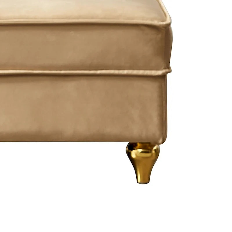 Elegante französische Chaiselongue mit Samtbezug, Stauraum und Kissen