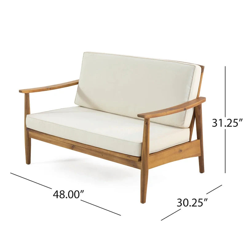 Willowbrook Outdoor-Sitzgruppe für 4 Personen aus Akazienholz von Christopher Knight Home