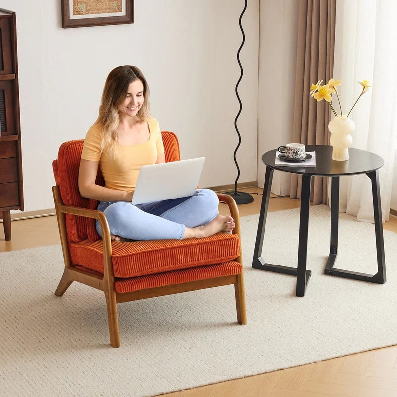 Fauteuil d’appoint rembourré moderne du milieu du siècle