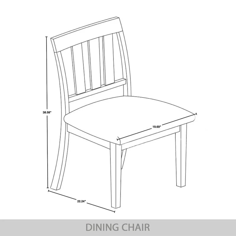 CraftPorch klassisches 7-teiliges Esszimmer-Set aus Holz