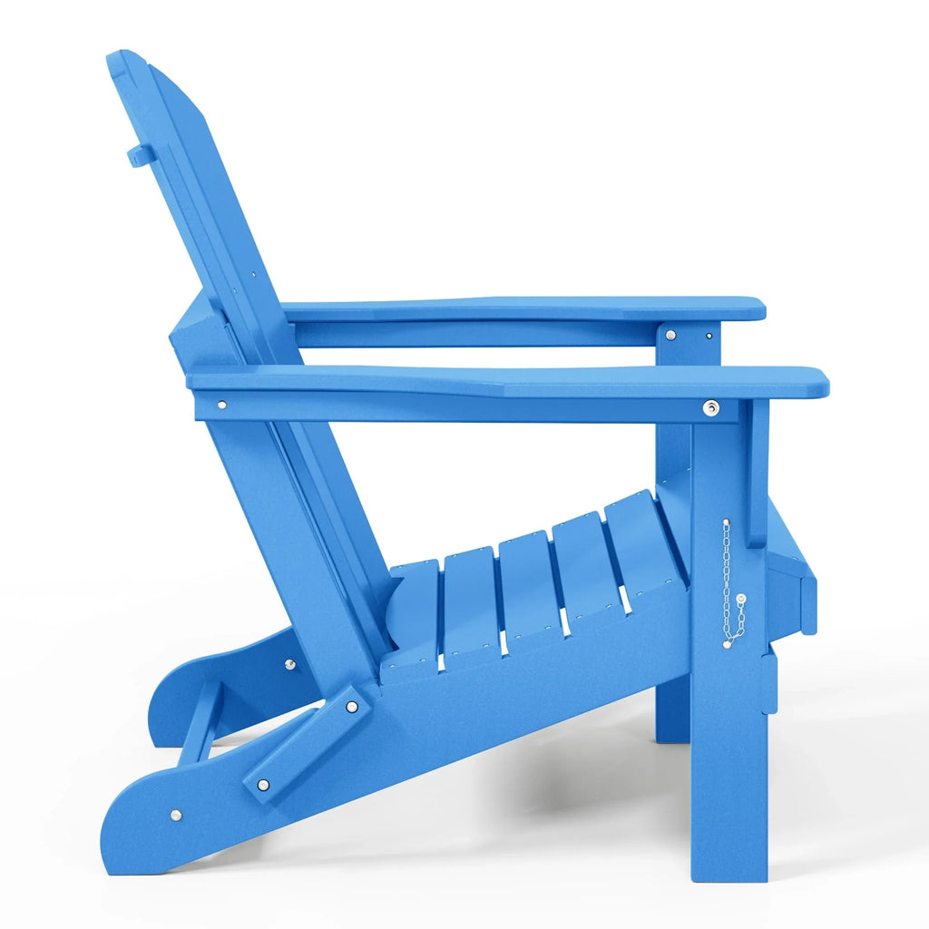 Polytrends Laguna Fade Resistant All Weather Outdoor Patio Folding Adirondack Chair
