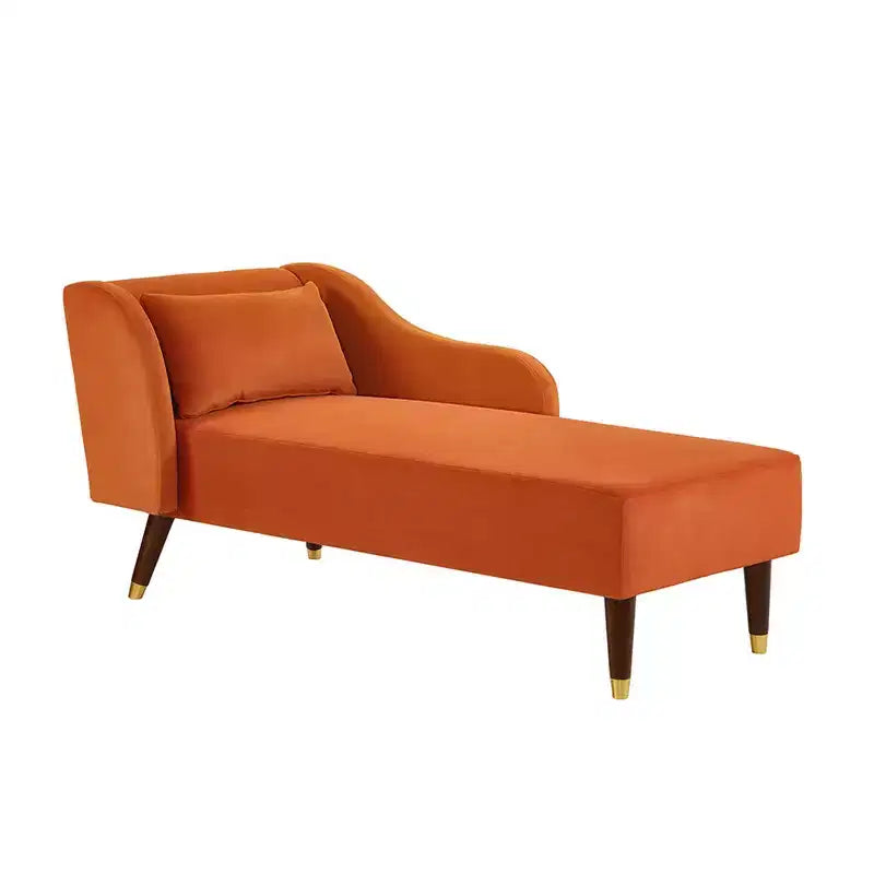 Fauteuil chaise longue moderne en velours, avec accoudoir rembourré et courbé, canapé-lit chaise longue pour chambre, bureau ou salon