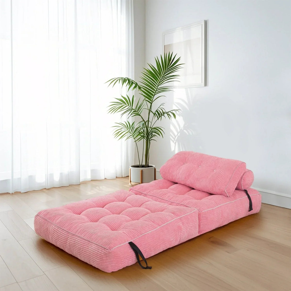 Sofá-cama dobrável de bombazina 8, individual