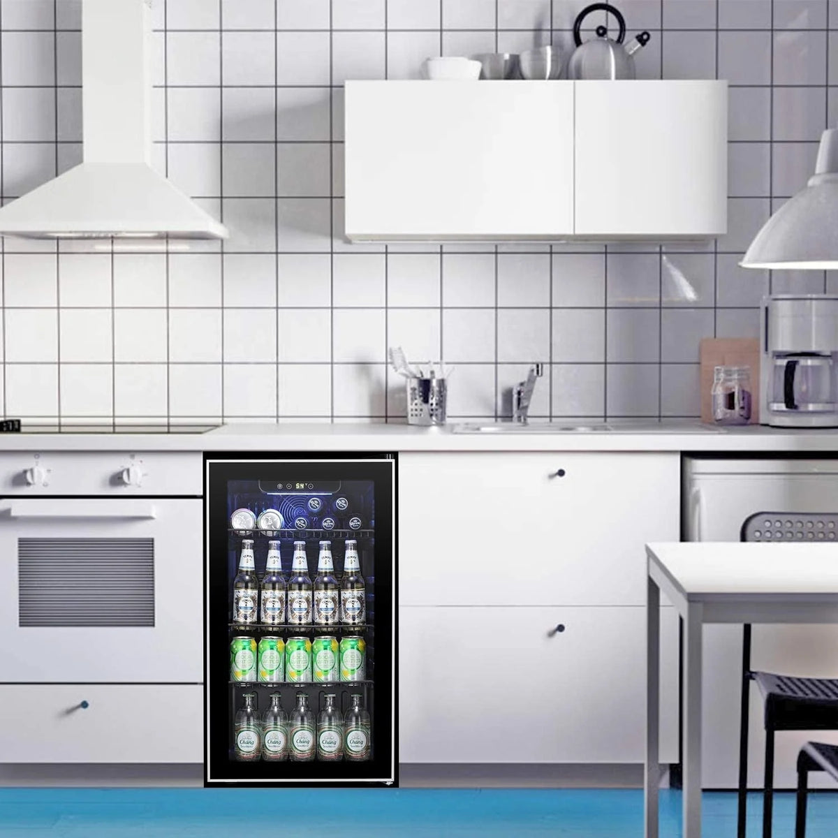 Frigorifero refrigeratore per bevande - mini frigorifero da 120 lattine con porta in vetro