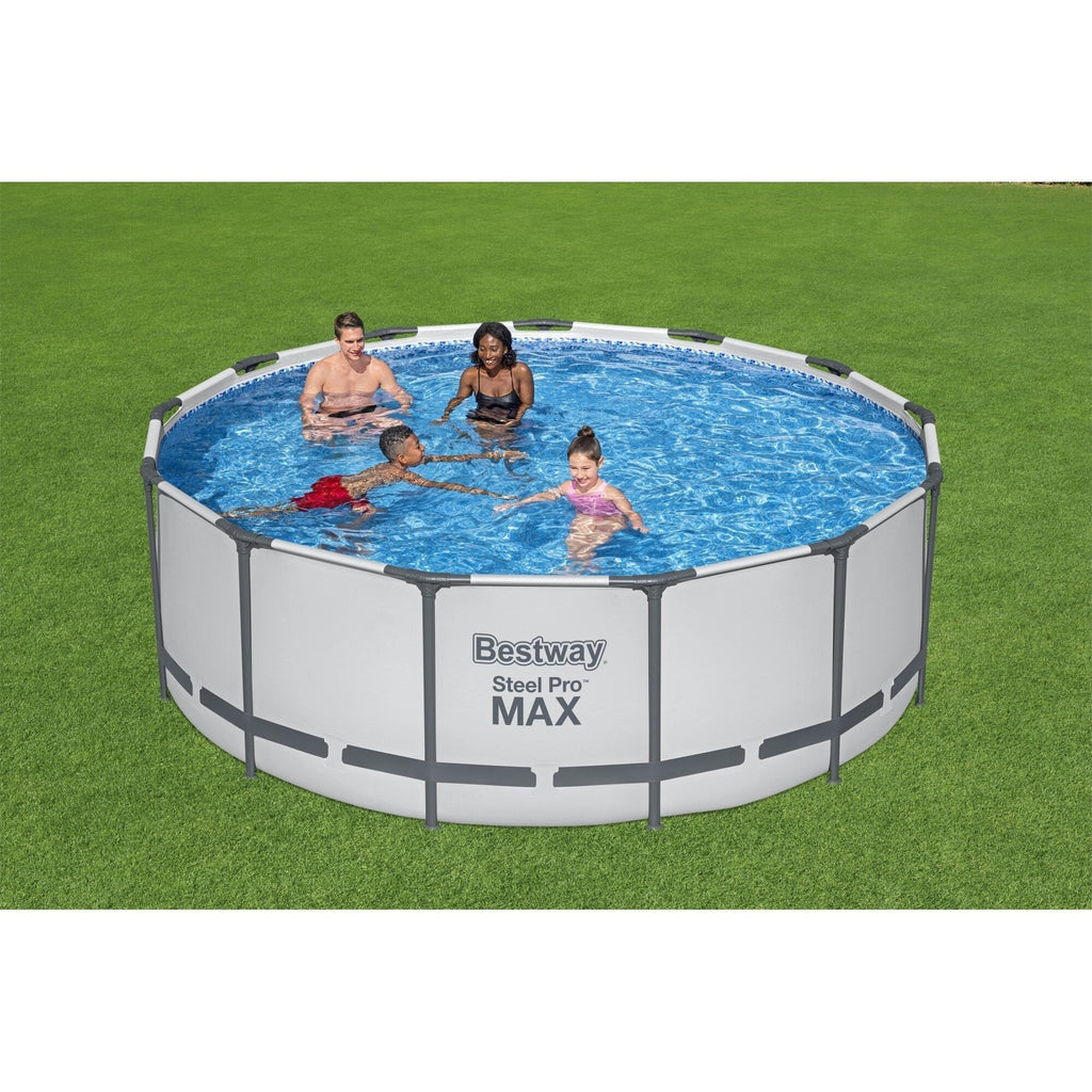 Piscine ronde hors sol Bestway Steel Pro MAX en acier avec pompe et couverture