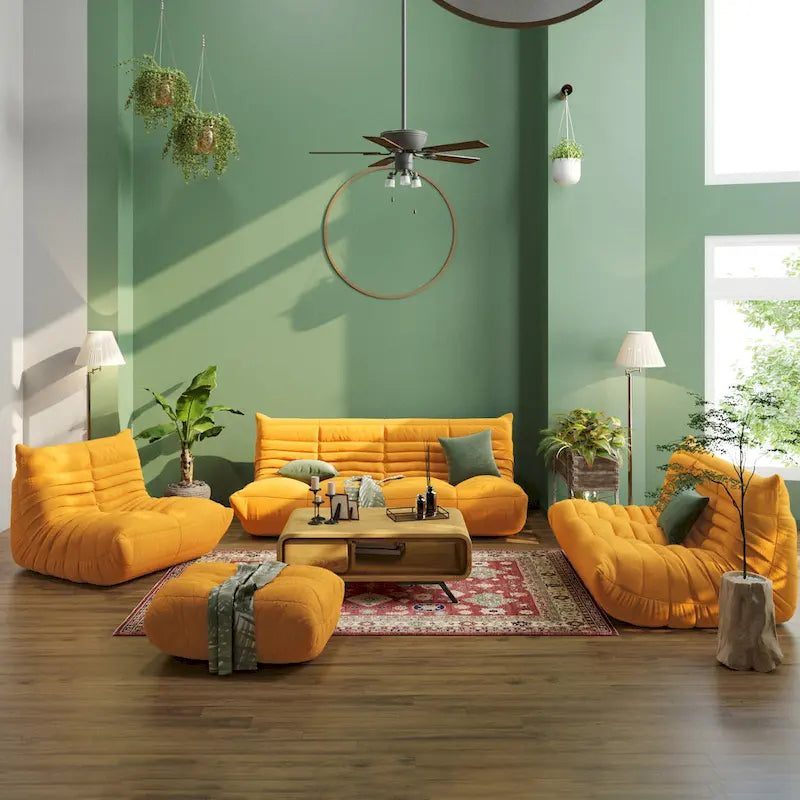 Miękka sofa podłogowa, leżanka, pufa typu bean bag do salonu