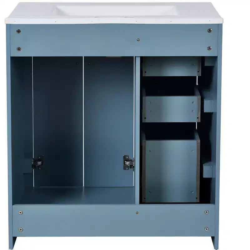 Mobile bagno da 30 con lavabo singolo, mobiletto e 3 cassetti - Nero / Blu / Verde / Indaco / Bianco