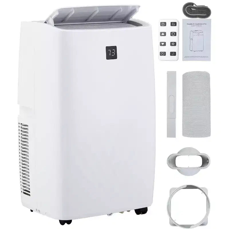 Przenośny klimatyzator 14000 BTU, klimatyzator z pilotem, funkcje chłodzenia, wentylatora i osuszania, tryb uśpienia/24-godzinny timer, chłodzi powierzchnię 700 stóp kw. (ok. 65 m²)