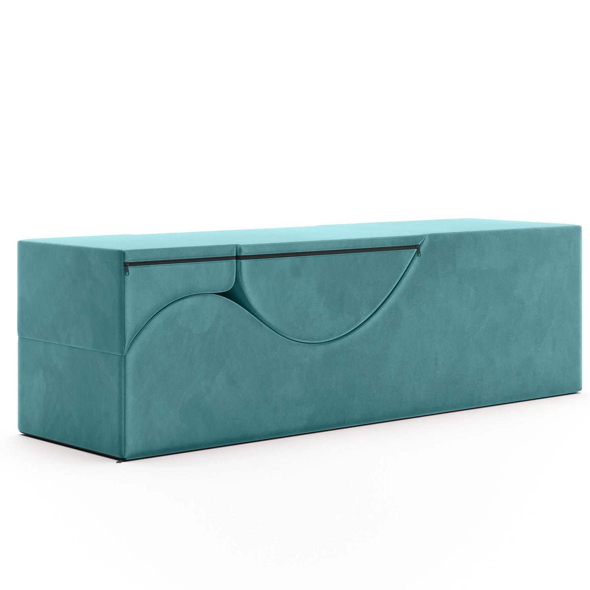 Chaise longue convertibile Avana Kami / poltrona per yoga e massaggi - pouf 2-in-1 con poltrona lounge da yoga ripiegabile estraibile nascosta, microvelluto - N/A