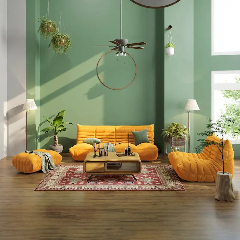 Miękka sofa podłogowa, leżanka, pufa typu bean bag do salonu