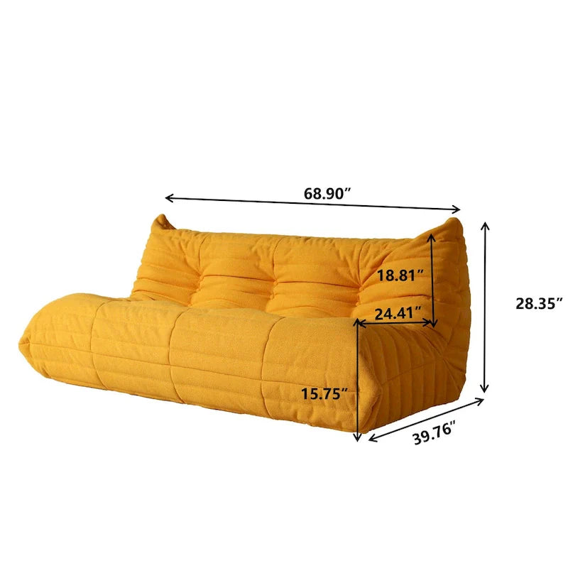 Miękka sofa podłogowa, leżanka, pufa typu bean bag do salonu