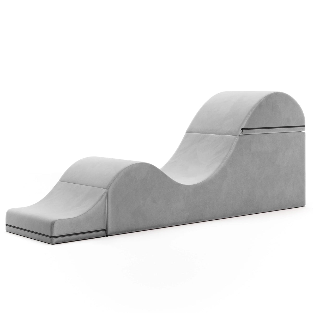 Chaise longue convertibile Avana Kami / poltrona per yoga e massaggi - pouf 2-in-1 con poltrona lounge da yoga ripiegabile estraibile nascosta, microvelluto - N/A