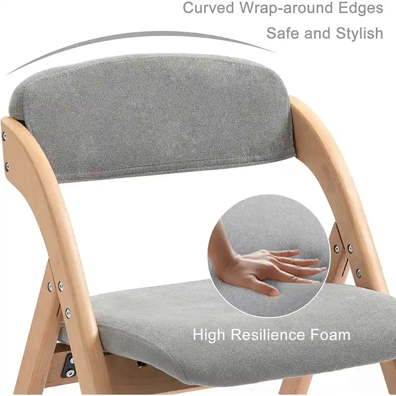 Chaises pliantes de salle à manger en bois empilables avec assises rembourrées (lot de 4)