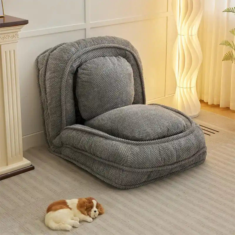 Fauteuil-canapé relax, 5 positions réglables, s’assoit, dort, se plie, idéal pour la chambre ou le salon