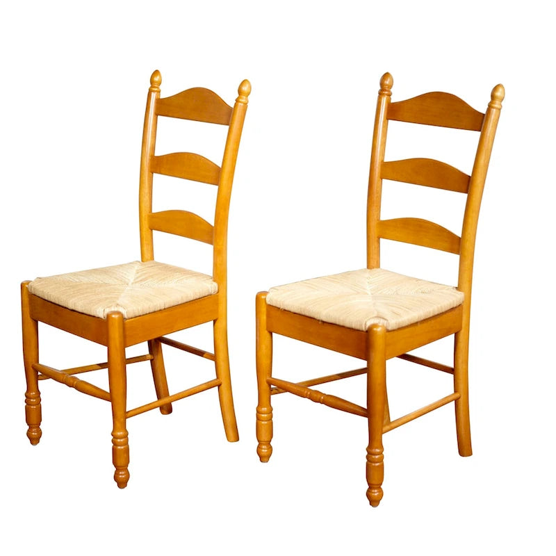 Cadeira de jantar Simple Living Jessie com costas em escada (Conjunto de 2)