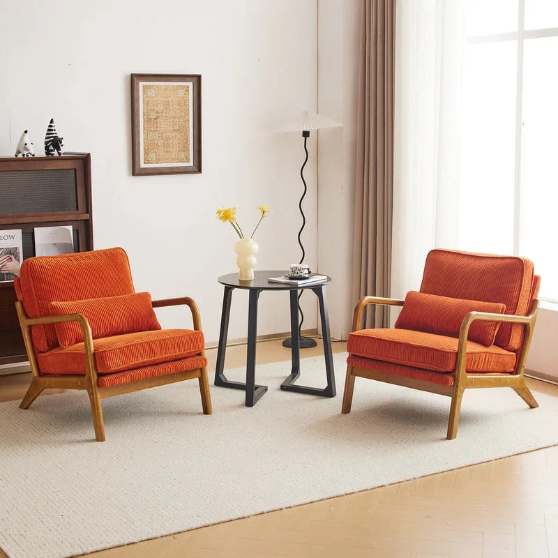 Fauteuil d’appoint rembourré moderne du milieu du siècle