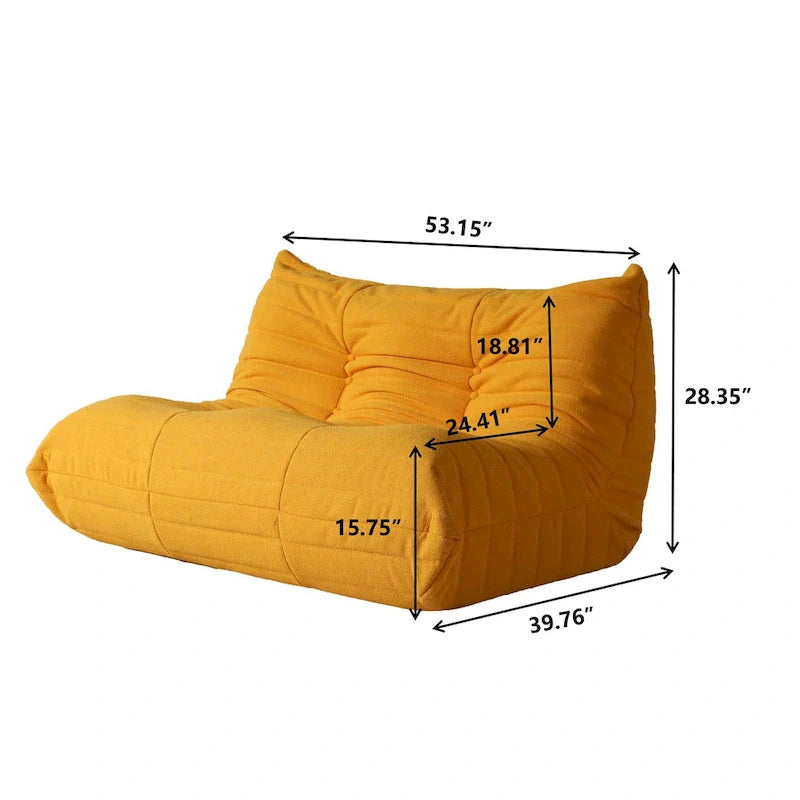 Miękka sofa podłogowa, leżanka, pufa typu bean bag do salonu