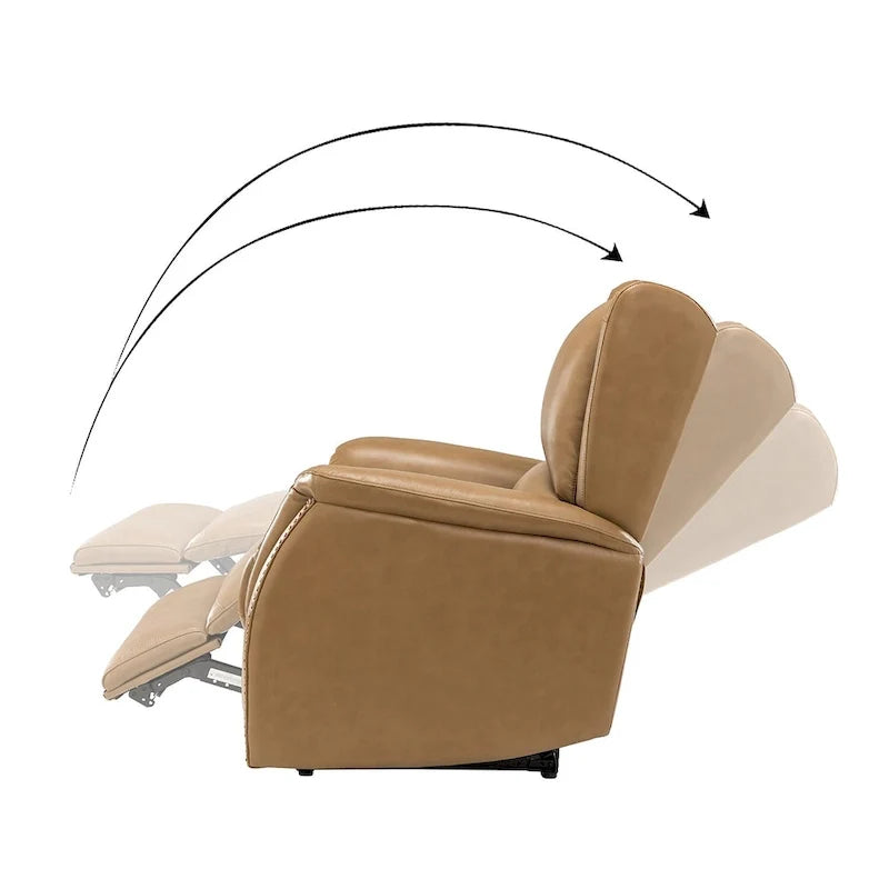 Eduardo Genuine Leather Power Recliner with USB Port Set of 2