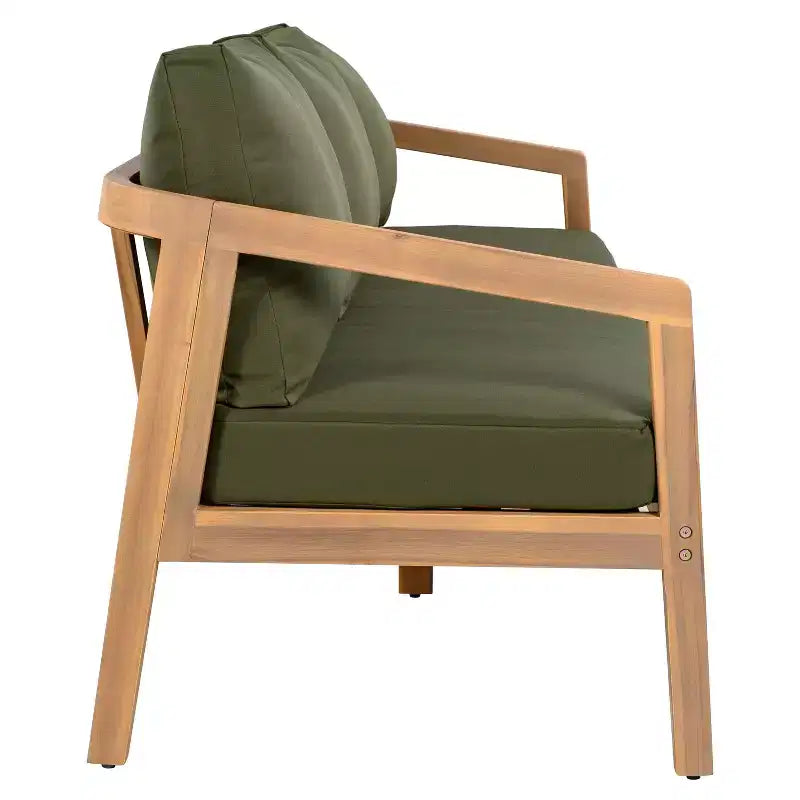 Ensemble de sièges d’extérieur moderne Christopher Knight Home Sunny 5 pièces en acacia, avec table rectangulaire à lattes et 7 places