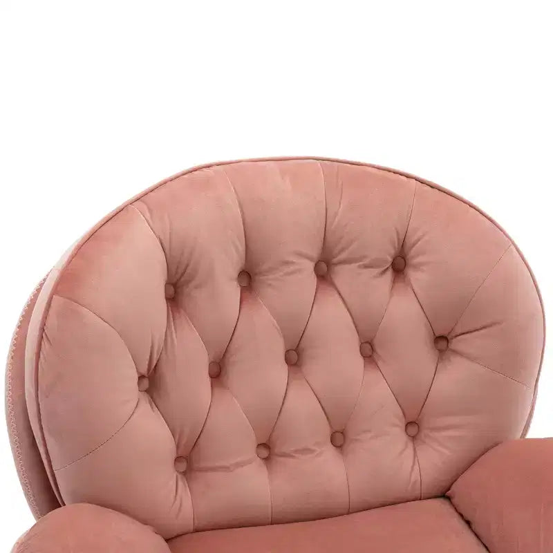 Poltrona de destaque em veludo Okak com repousa-pés, cadeira moderna sem braços para sala de estar, estilo de meados do século, macia e confortável para ver televisão e jogar