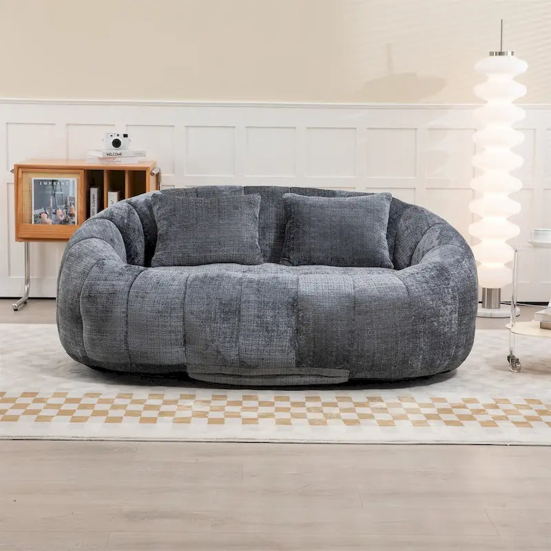 Zitzakstoel van chenille, luie sofa