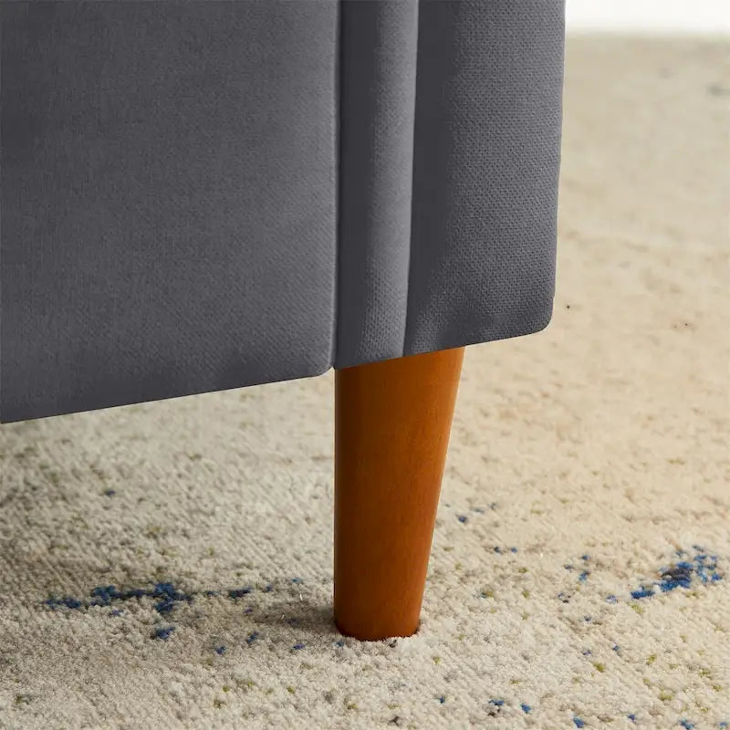 Panca contenitore per camera da letto, per fondo letto, con braccioli arrotondati, rivestita in velluto, pouf-divano lungo