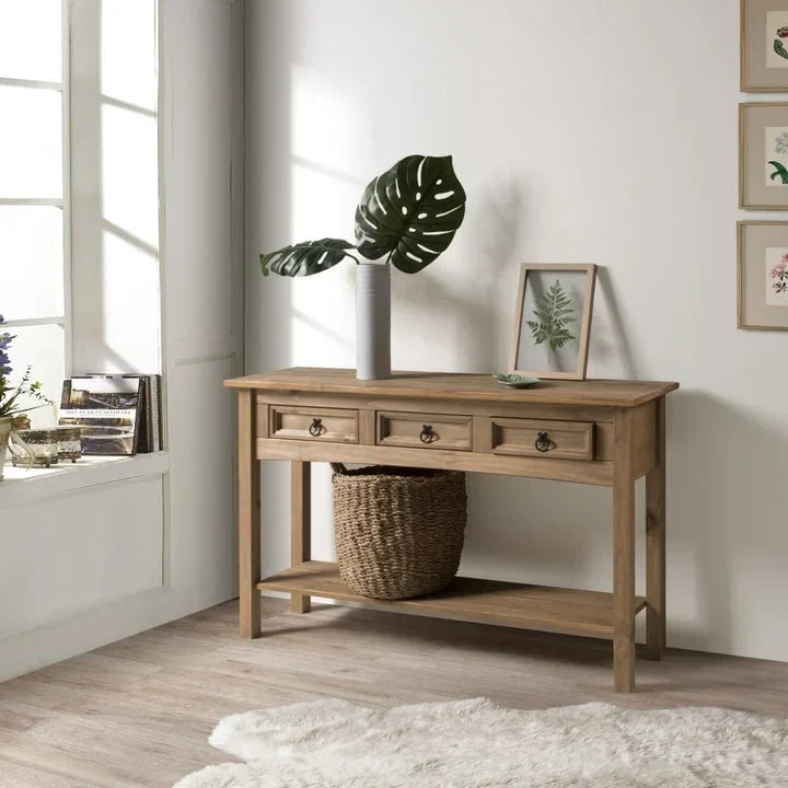 Console d’entrée en bois à 3 tiroirs Corona | Furniture Dash - N/A