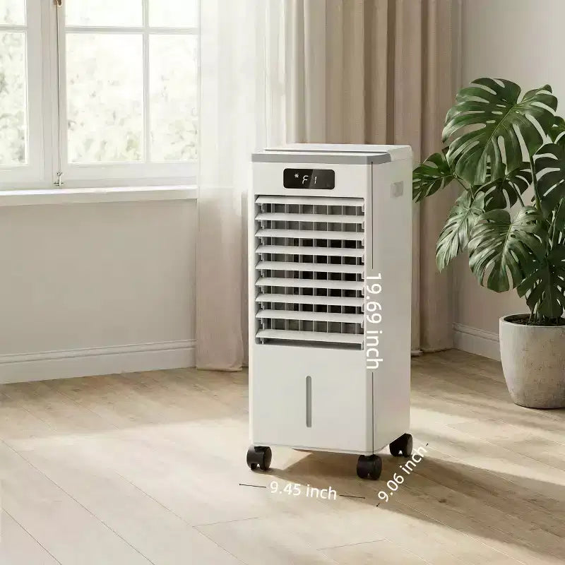Przenośny klimatyzer ewaporacyjny 7 l z pilotem, 3 prędkościami, timerem i wentylatorem oscylacyjnym do domu lub biura