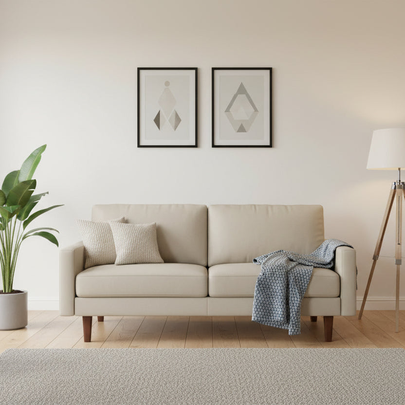 Adelaide 70 Linen Square Arm Sofa