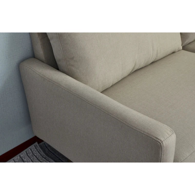 Sofa lniana z kwadratowymi podłokietnikami 70 cali, 3-osobowa, wiele kolorów