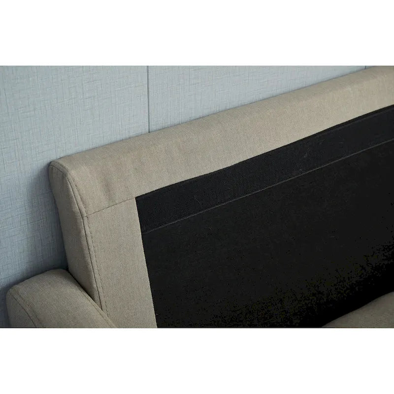 Sofa lniana z kwadratowymi podłokietnikami 70 cali, 3-osobowa, wiele kolorów