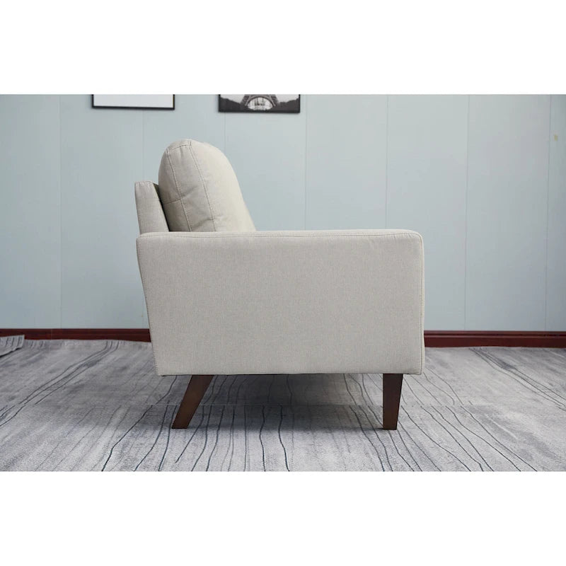 Sofa lniana z kwadratowymi podłokietnikami 70 cali, 3-osobowa, wiele kolorów