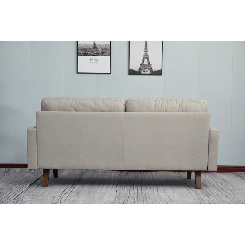 Sofa lniana z kwadratowymi podłokietnikami 70 cali, 3-osobowa, wiele kolorów
