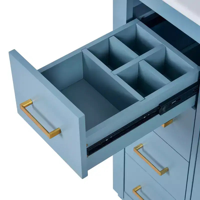 Mobile bagno da 30 con lavabo singolo, mobiletto e 3 cassetti - Nero / Blu / Verde / Indaco / Bianco