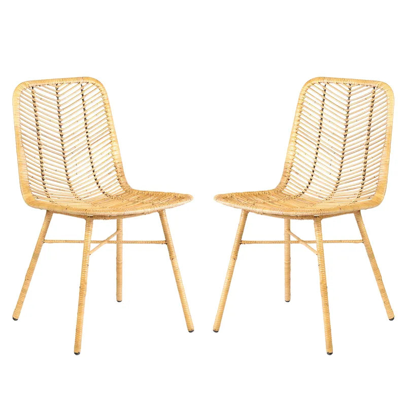 Handmade Natural Rattan Dining Chairs (Set Of 2) by East at Main