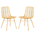 Handmade Natural Rattan Dining Chairs (Set Of 2) by East at Main