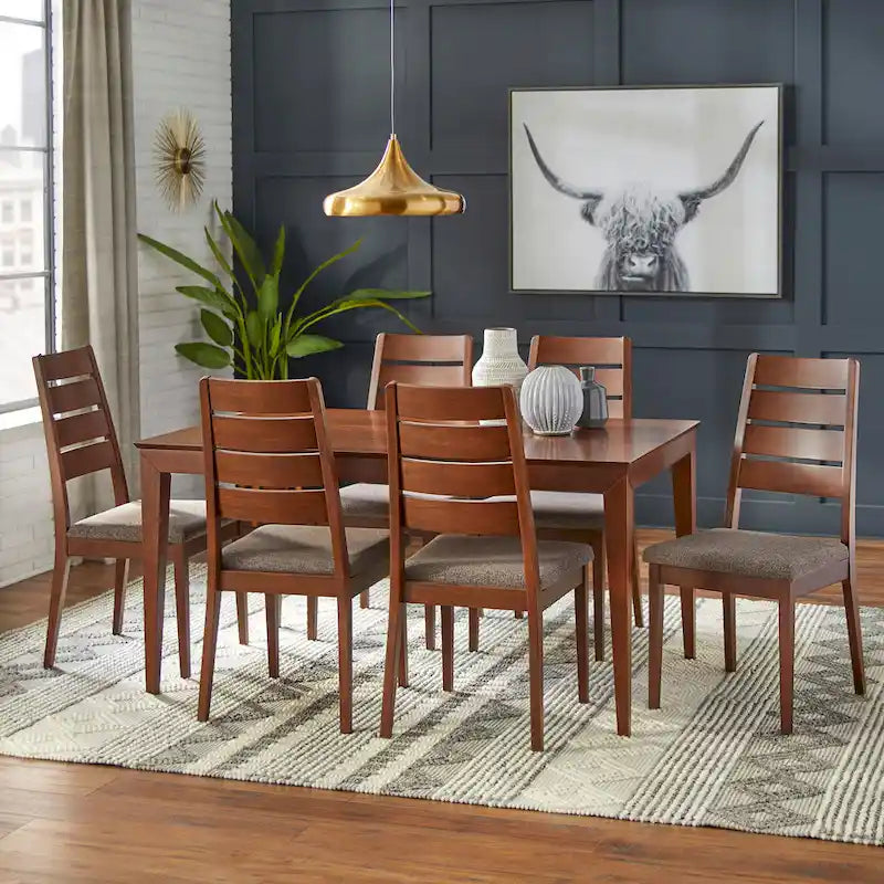 Krzesło do jadalni w stylu Mid-Century Modern, zestaw 2 sztuk, orzechowe wykończenie