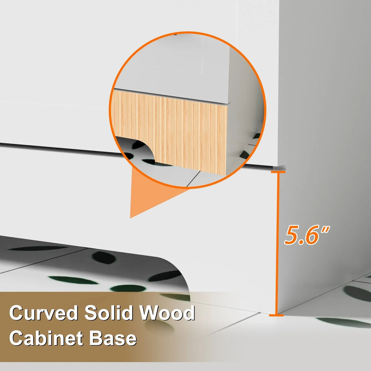 Conjunto de móvel de casa de banho Wavy Line 30/36/48 com lavatório e torneira
