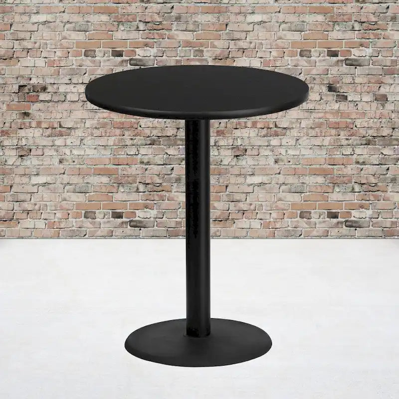 Okrągły blat laminowany 36" ze stopą okrągłą barową 24"