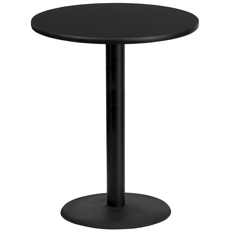 Okrągły blat laminowany 36" ze stopą okrągłą barową 24"