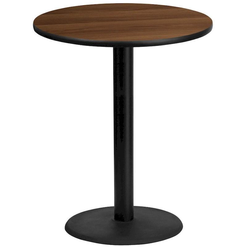 Okrągły blat laminowany 36" ze stopą okrągłą barową 24"