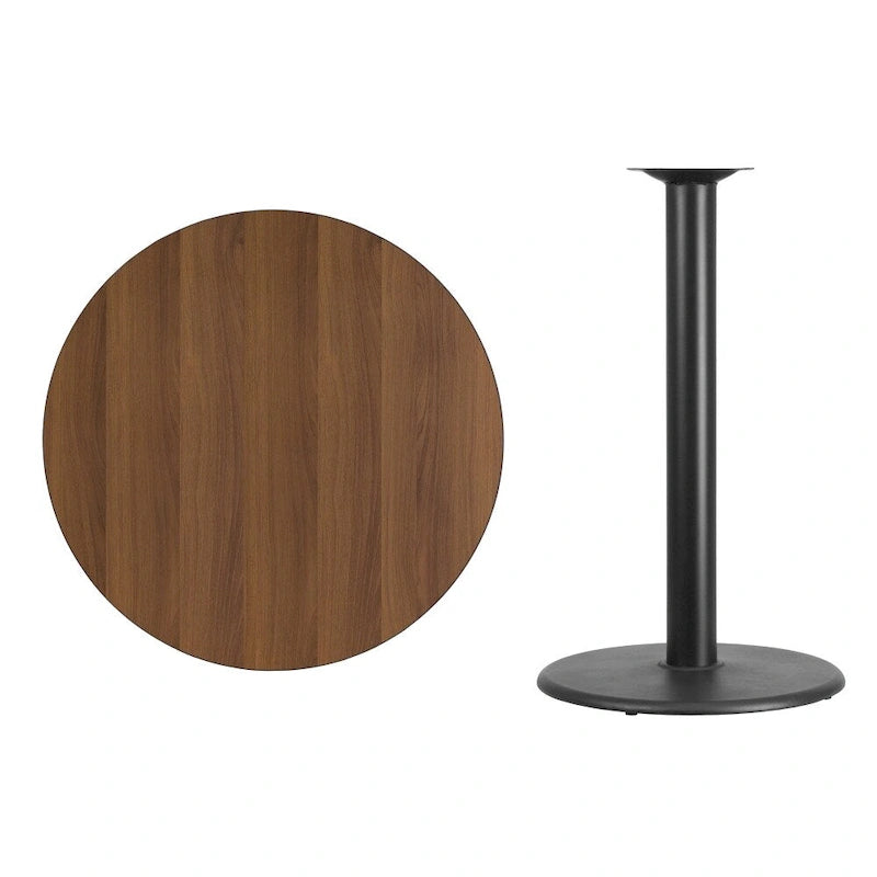 Okrągły blat laminowany 36" ze stopą okrągłą barową 24"