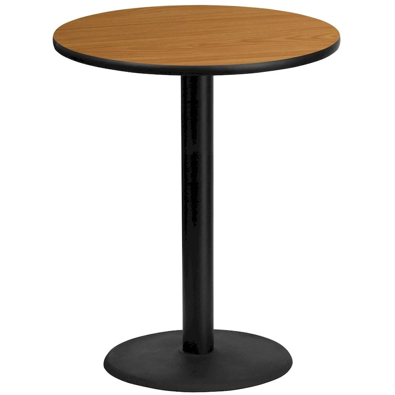 Okrągły blat laminowany 36" ze stopą okrągłą barową 24"