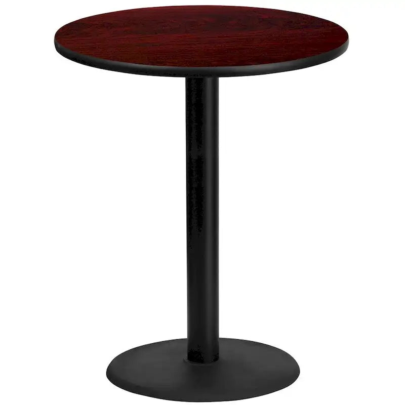 Okrągły blat laminowany 36" ze stopą okrągłą barową 24"