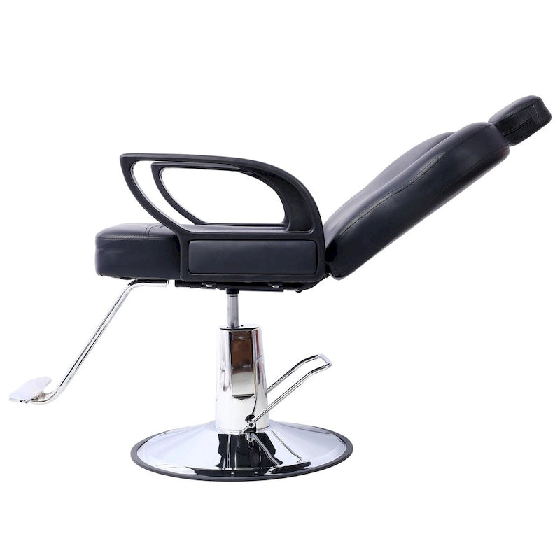 Profesjonalny hydrauliczny fotel barberski, rozkładany, z szerokim siedziskiem, wyposażenie salonu